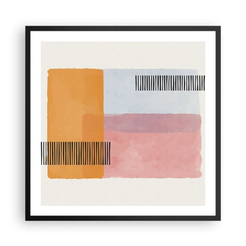 Plakat i sort ramme - Fra hjørne til hjørne - 60x60 cm