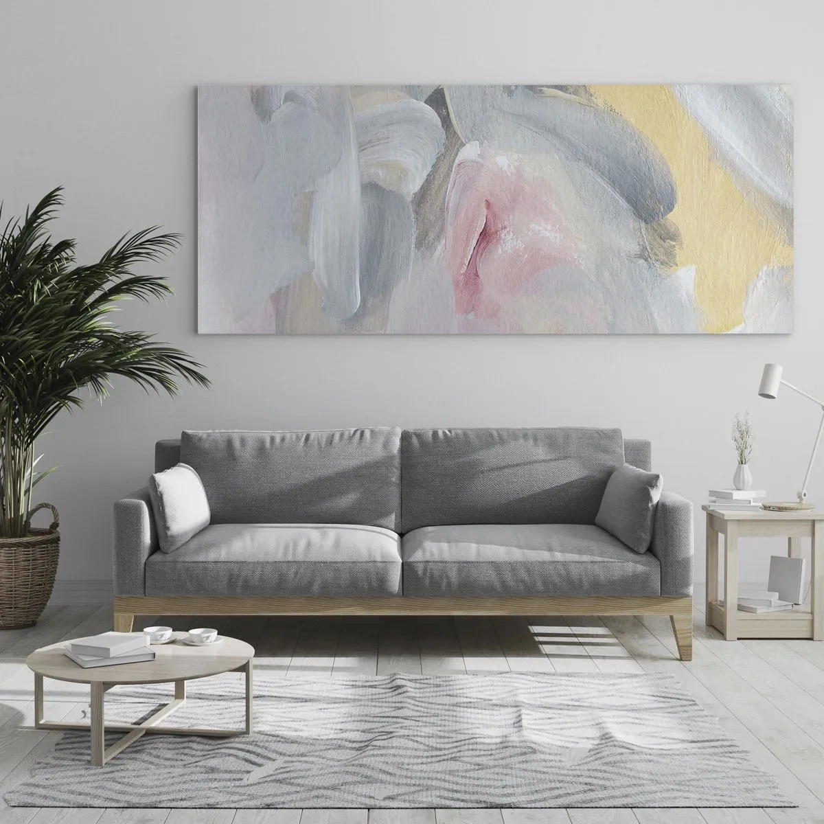 Billede på glas - I en pastelfarvet verden - 100x40 cm