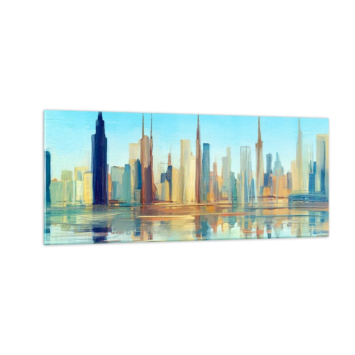 Billede på glas - Solrig metropol - 100x40 cm