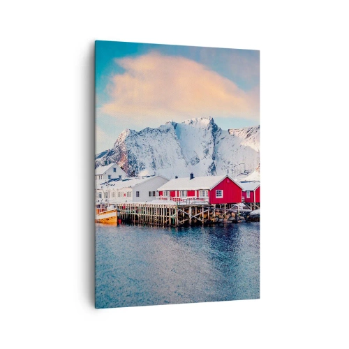 Lærredstryk - Billede på lærred - Nordlig tilbagetrækning - 70x100 cm