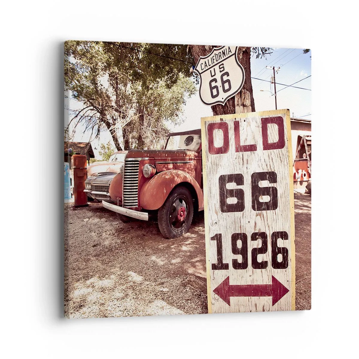 Lærredstryk - Billede på lærred - En legende om det amerikanske landskab - 40x40 cm