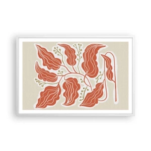 Plakat i hvid ramme - Folk og koral - 91x61 cm