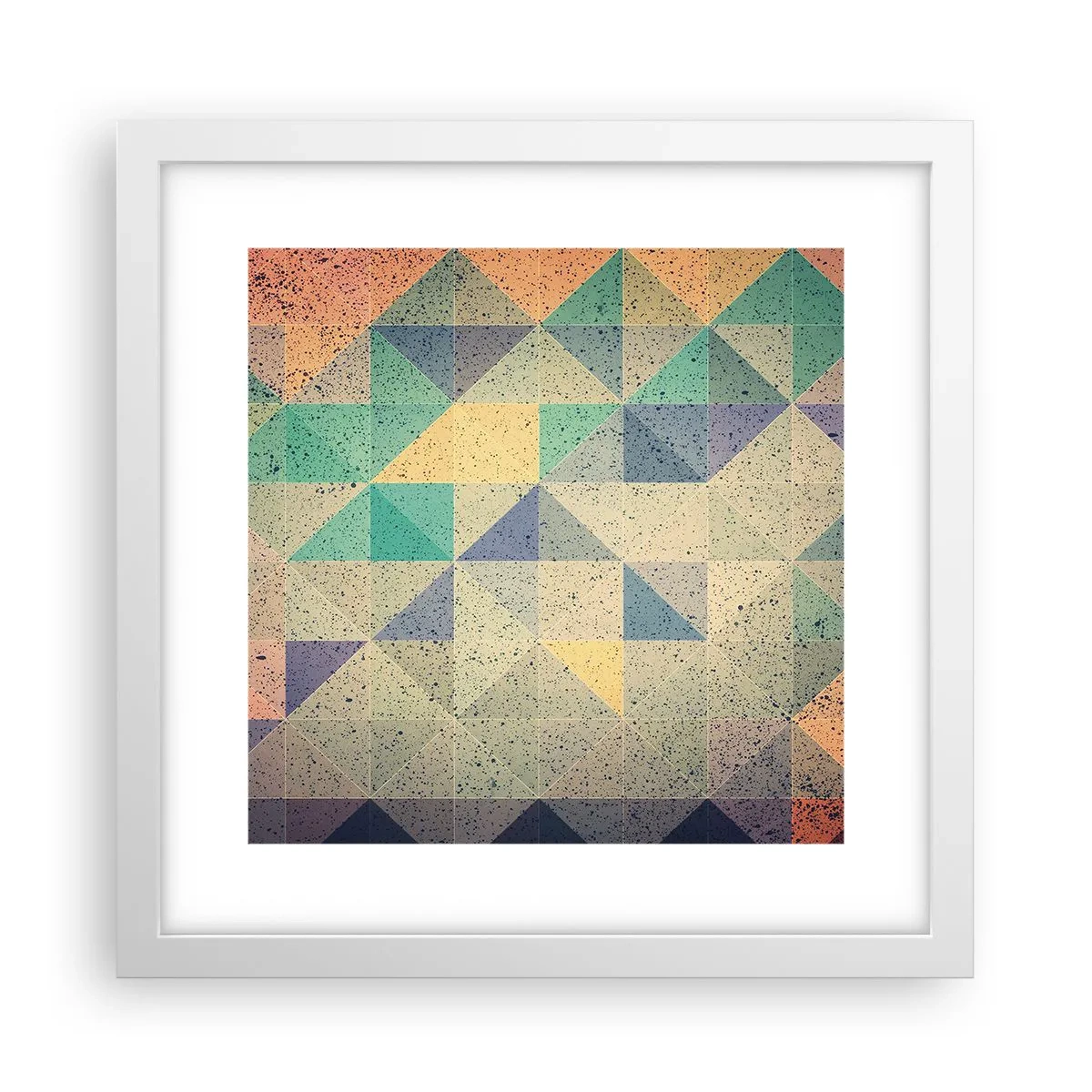 Plakat i hvid ramme - Republikken trekanter - 30x30 cm