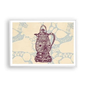 Plakat i hvid ramme - Skønheden i hverdagslivet - 100x70 cm