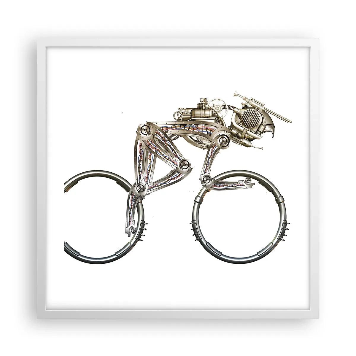 Plakat i hvid ramme - En fantastisk maskine - 50x50 cm