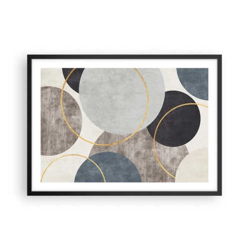 Plakat i sort ramme - Hjul efter hjul - 70x50 cm