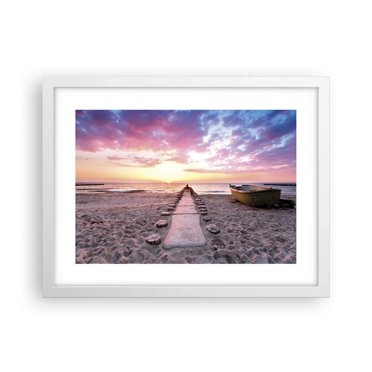 Plakat i hvid ramme - Et øjeblik med en dybtgående oplevelse - 40x30 cm