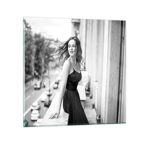 Billede på glas - Bestemt en pariser - 30x30 cm