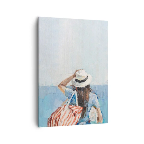 Lærredstryk - Billede på lærred - Velkommen på ferie - 50x70 cm
