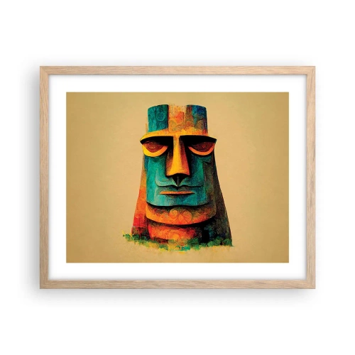 Plakat i ramme af lyst egetræ - Statuarisk, men alligevel sympatisk - 50x40 cm