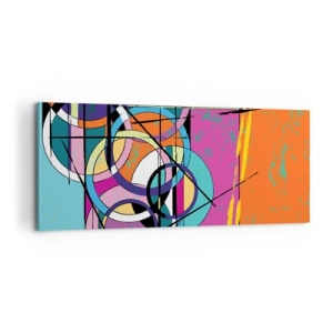 Lærredstryk - Billede på lærred - Hjul for hjul - 100x40 cm
