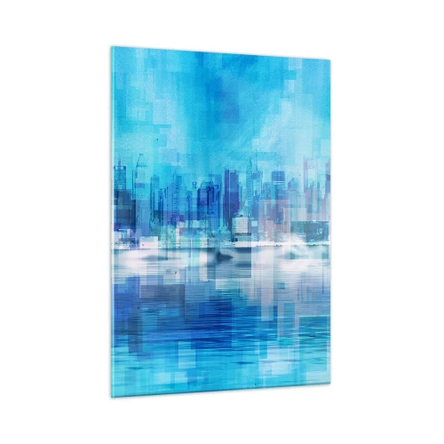 Billede på glas - Sænket i blåt - 50x70 cm