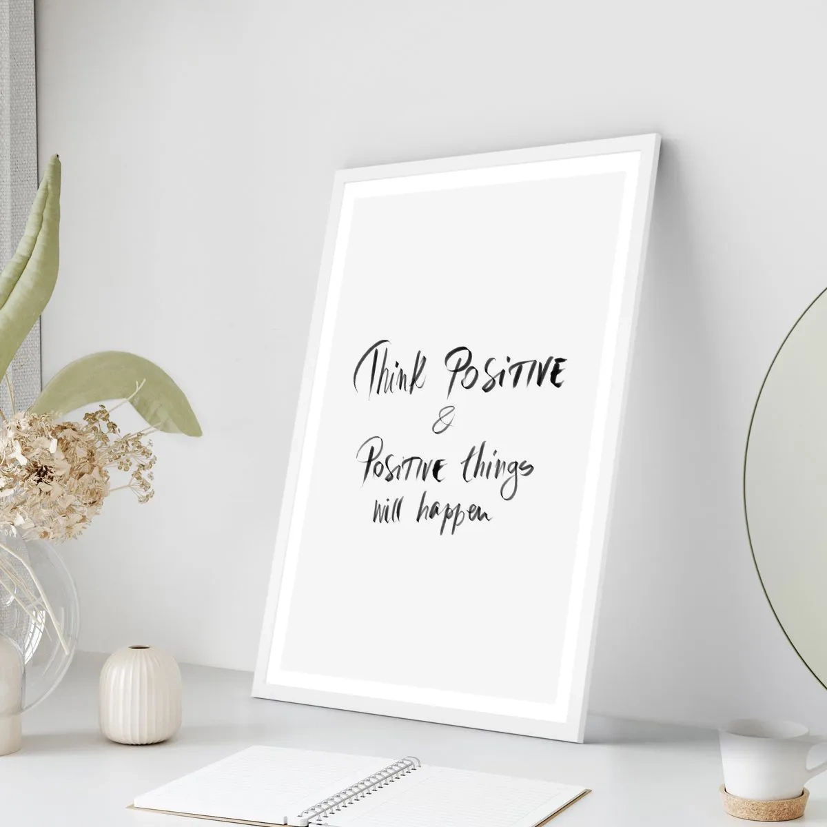 Plakat i hvid ramme - Hvordan skal man leve? - 30x40 cm