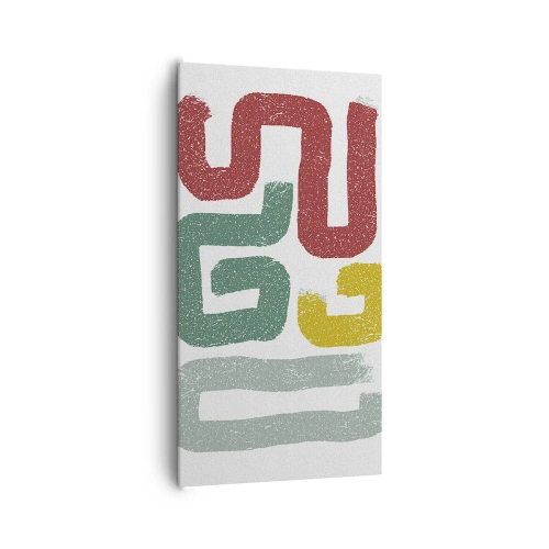 Lærredstryk - Billede på lærred - På et ukendt sprog - 65x120 cm