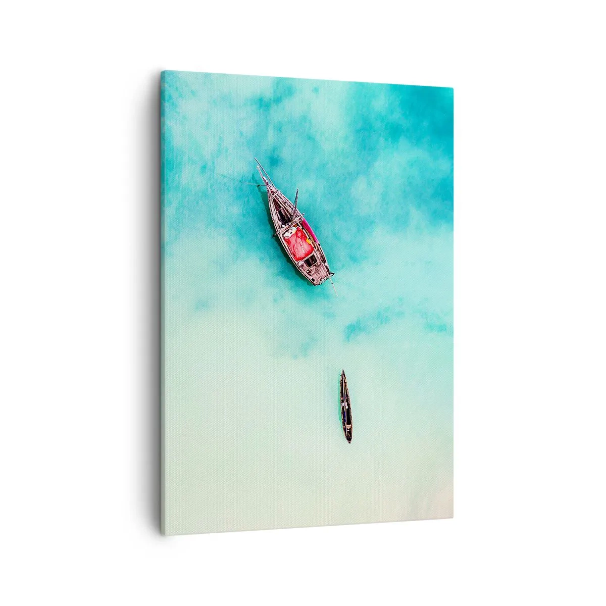 Lærredstryk - Billede på lærred - For på Zanzibars strande, når det overskydende vand... - 50x70 cm