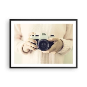Plakat i sort ramme - For at se mere... - 70x50 cm
