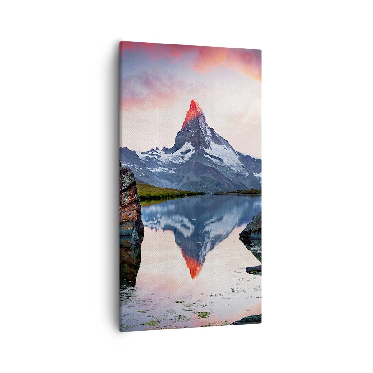 Lærredstryk - Billede på lærred - Bjergenes hjerte er varmt - 55x100 cm