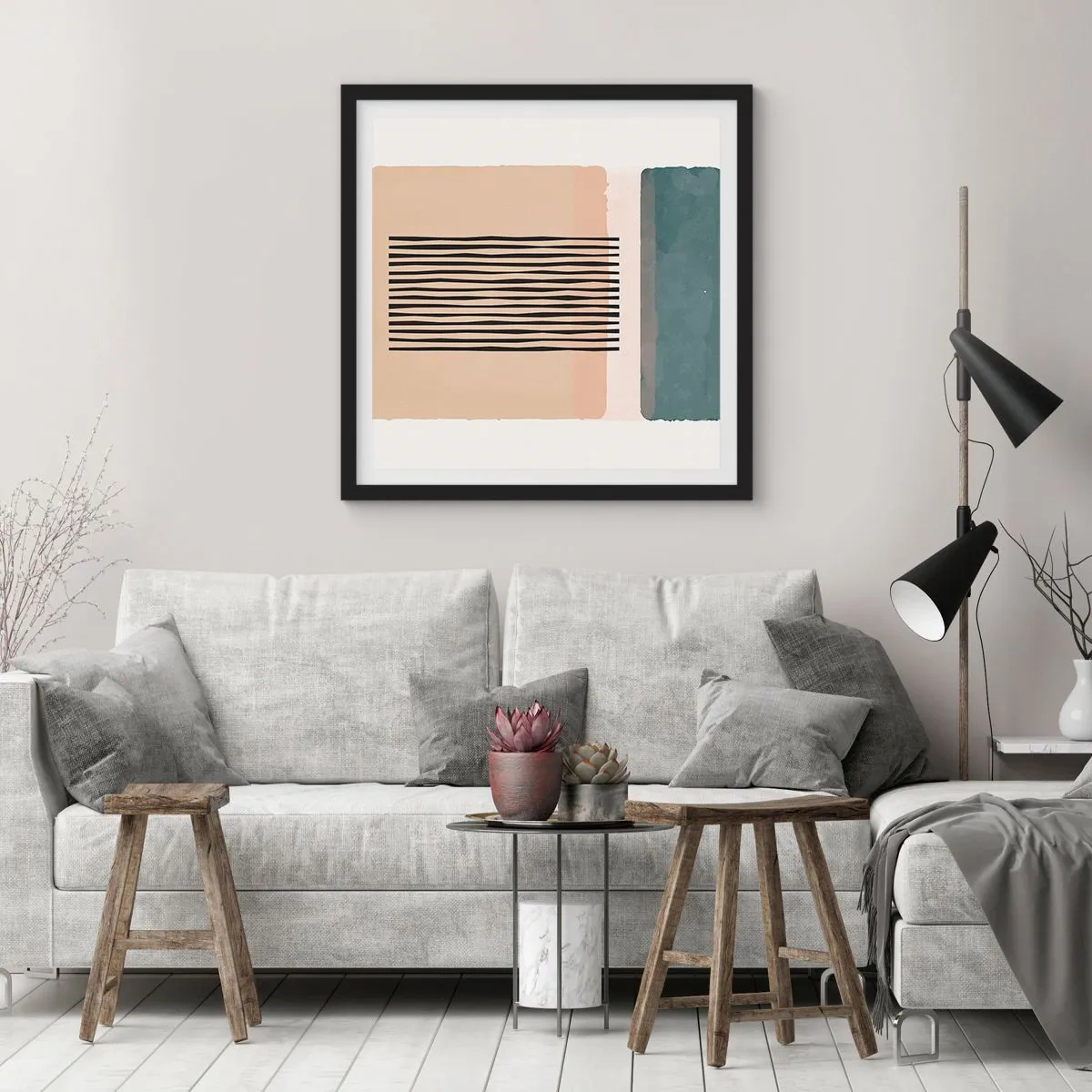 Plakat i sort ramme - Alt er i god stand - 30x30 cm