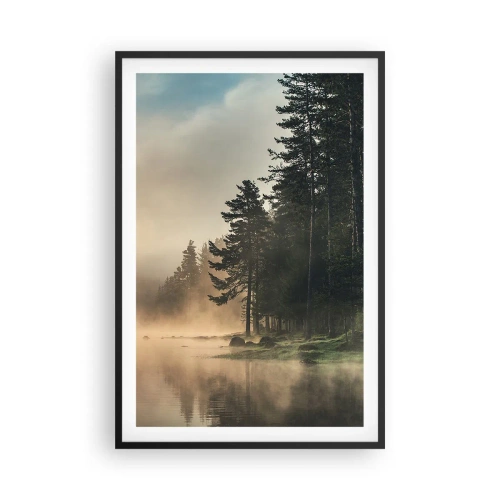 Plakat i sort ramme - En dags fødsel - 61x91 cm