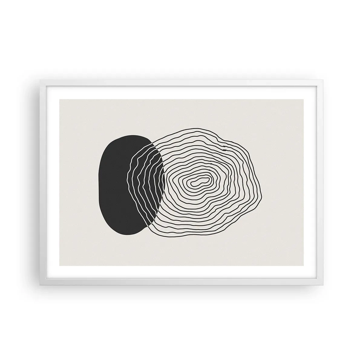 Plakat i hvid ramme - Varighed og vibration - 70x50 cm