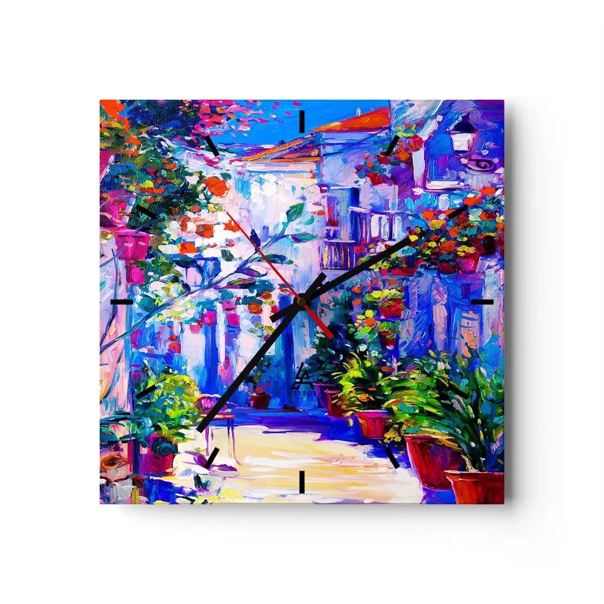 Vægur, Uret - Impression - Italiensk gade - 30x30 cm