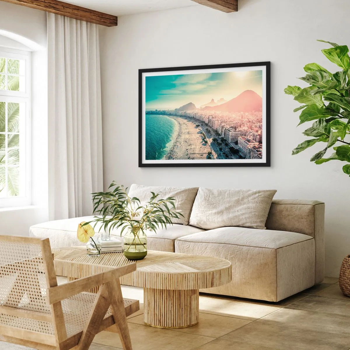 Plakat i sort ramme - Evig ferie i Rio - 70x50 cm