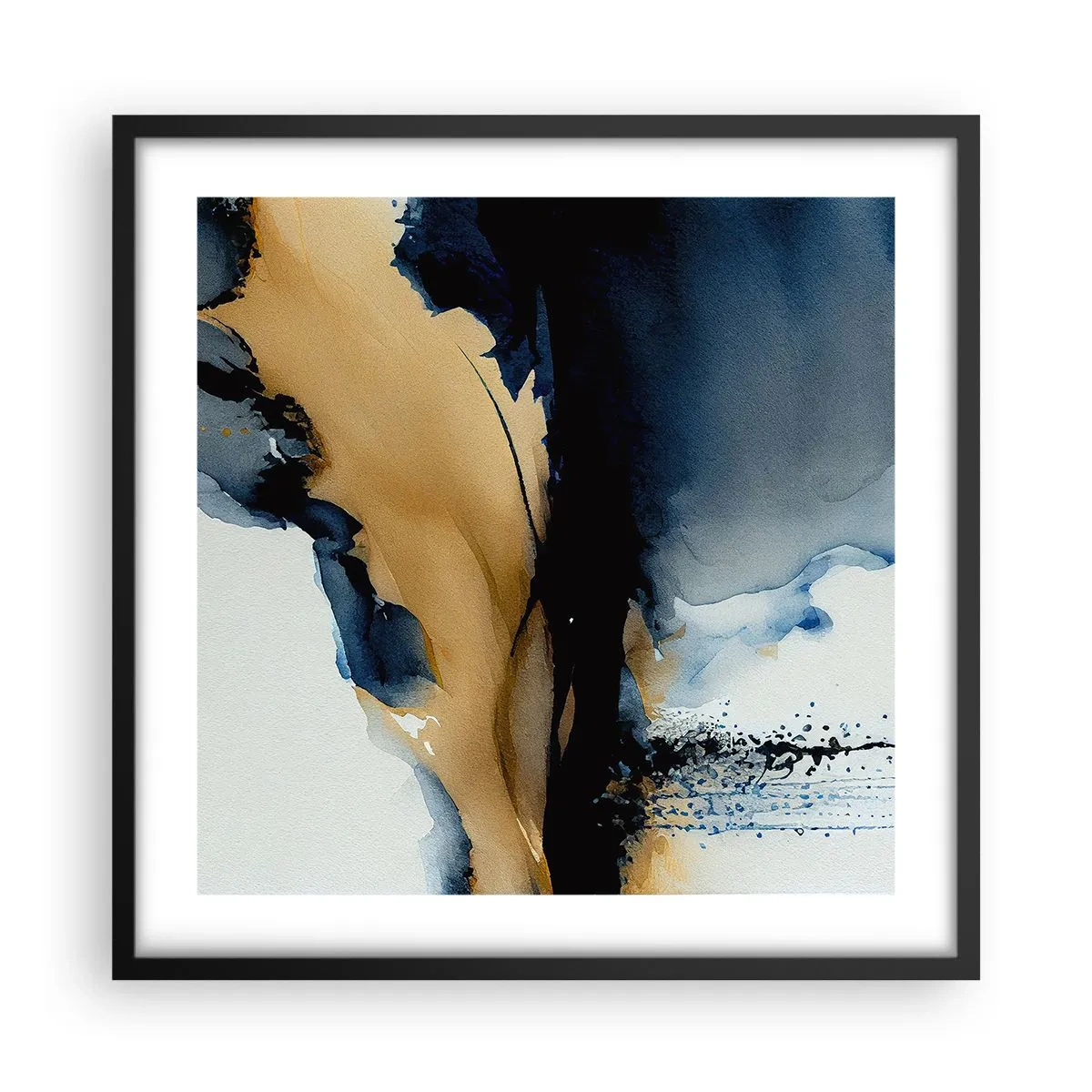 Plakat i sort ramme - Bag sløret - 50x50 cm