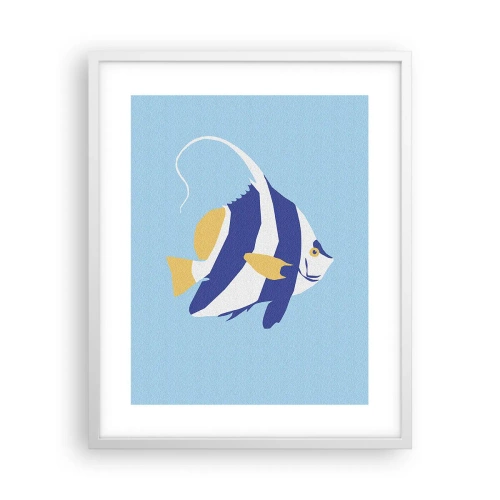 Plakat i hvid ramme - Savner tropisk vand - 40x50 cm