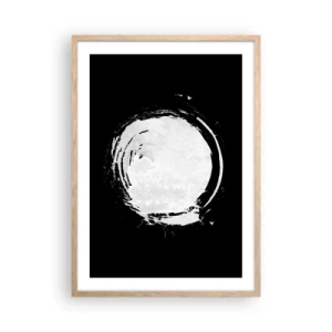 Plakat i ramme af lyst egetræ - Den gode vej ud - 50x70 cm