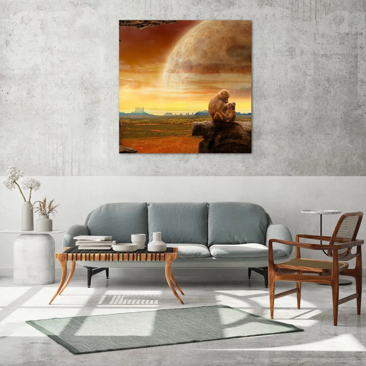 Billede på glas - Kærlighed overalt den samme - 50x50 cm