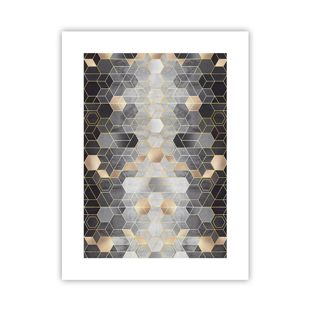 Plakat - Sammensætning af diamanter - 30x40 cm