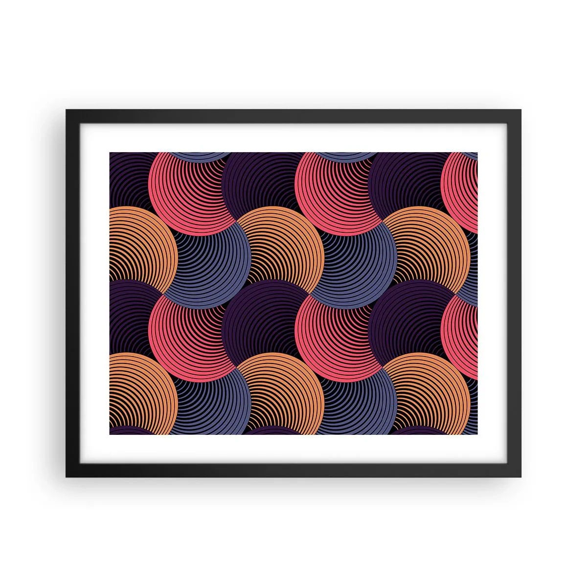 Plakat i sort ramme - I en cirkulær rytme - 50x40 cm