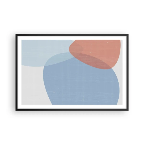 Plakat i sort ramme - Pastelfarvede relationer - 91x61 cm