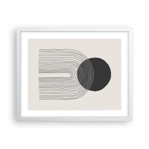 Plakat i hvid ramme - Rystende og selvsikker - 50x40 cm