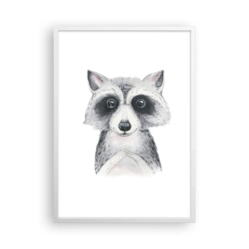 Plakat i hvid ramme - Et øjeblik til at trække på skuldrene - 50x70 cm