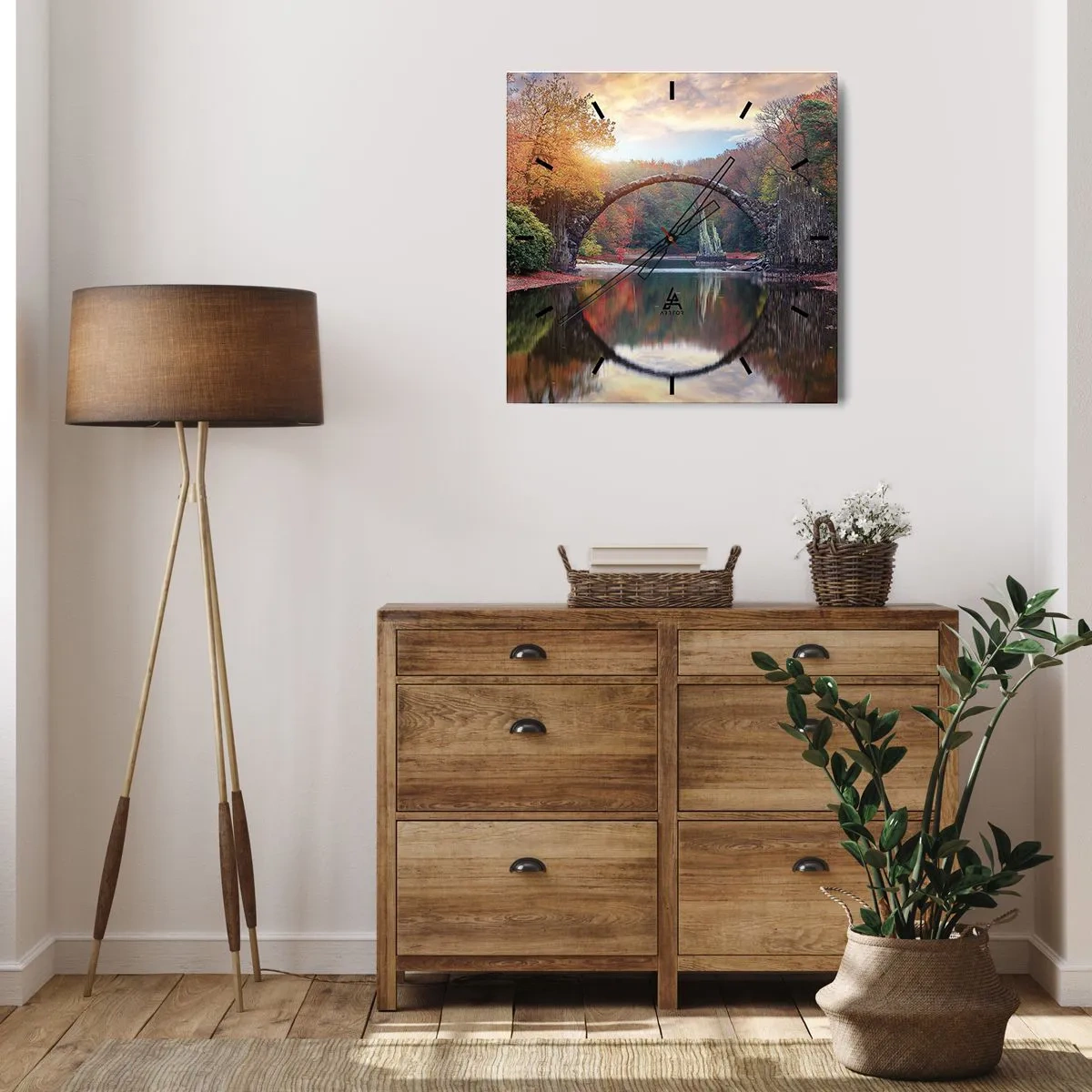 Vægur, Uret - På den anden side af spejlet - 40x40 cm