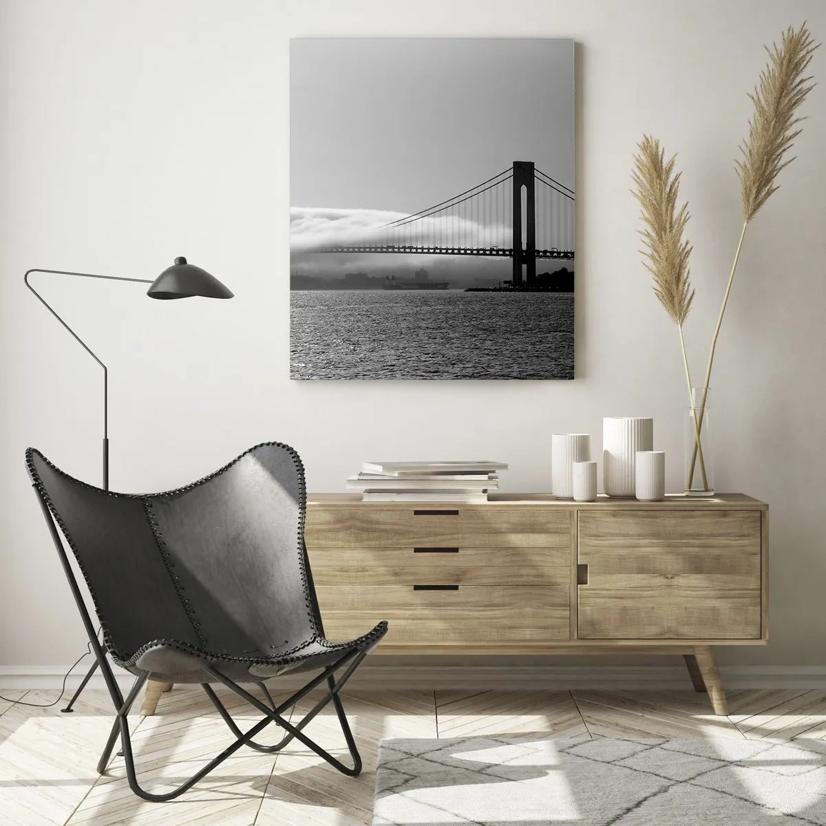 Billede på glas - Sejl gennem Golden Gate - 70x100 cm
