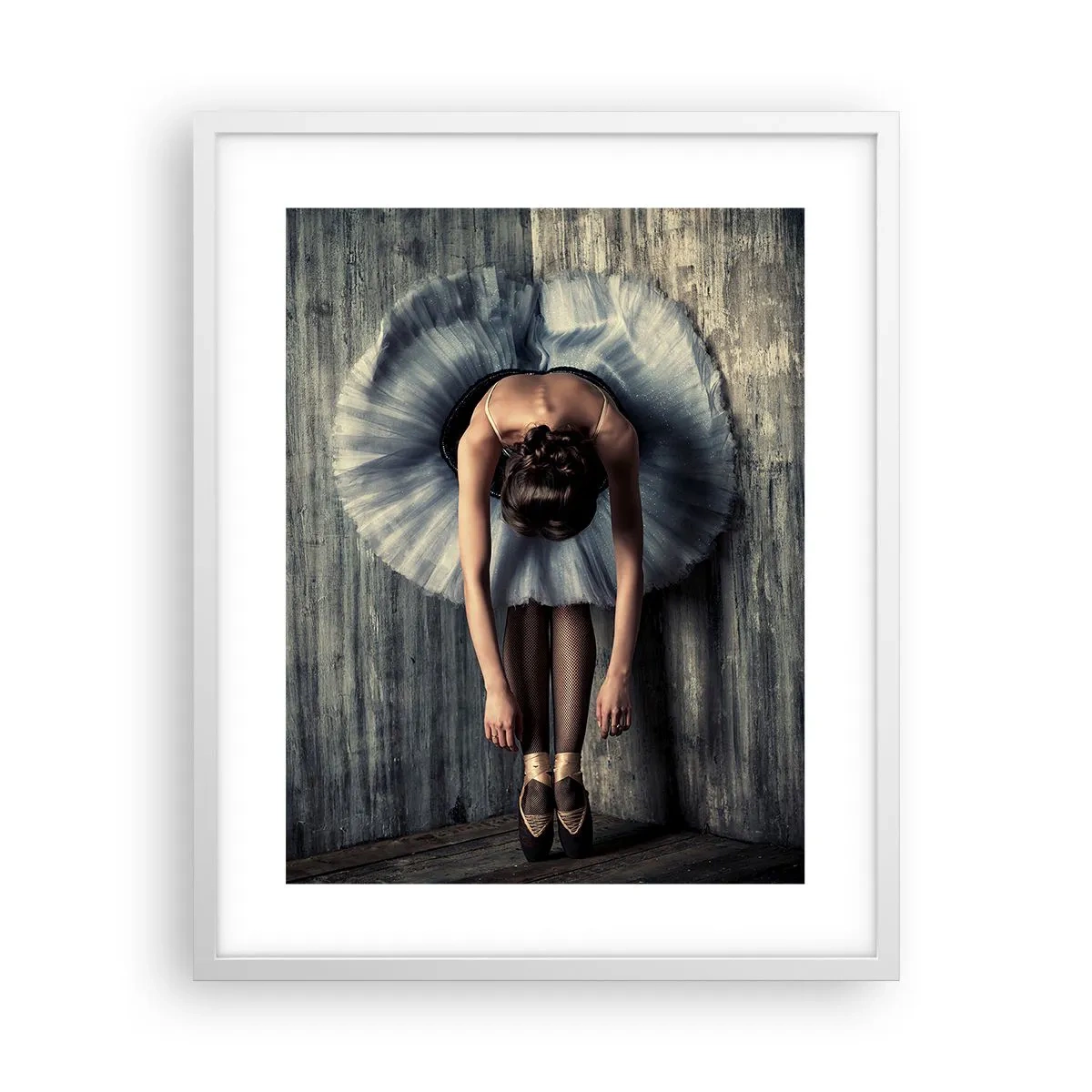 Plakat i hvid ramme - Når musikken stopper - 40x50 cm