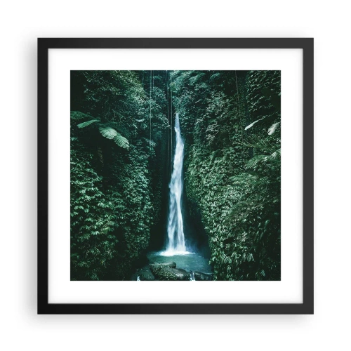 Plakat i sort ramme - Tropisk spa - 40x40 cm