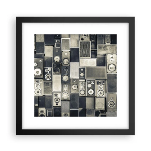 Plakat i sort ramme - Og alt er i orden - 30x30 cm