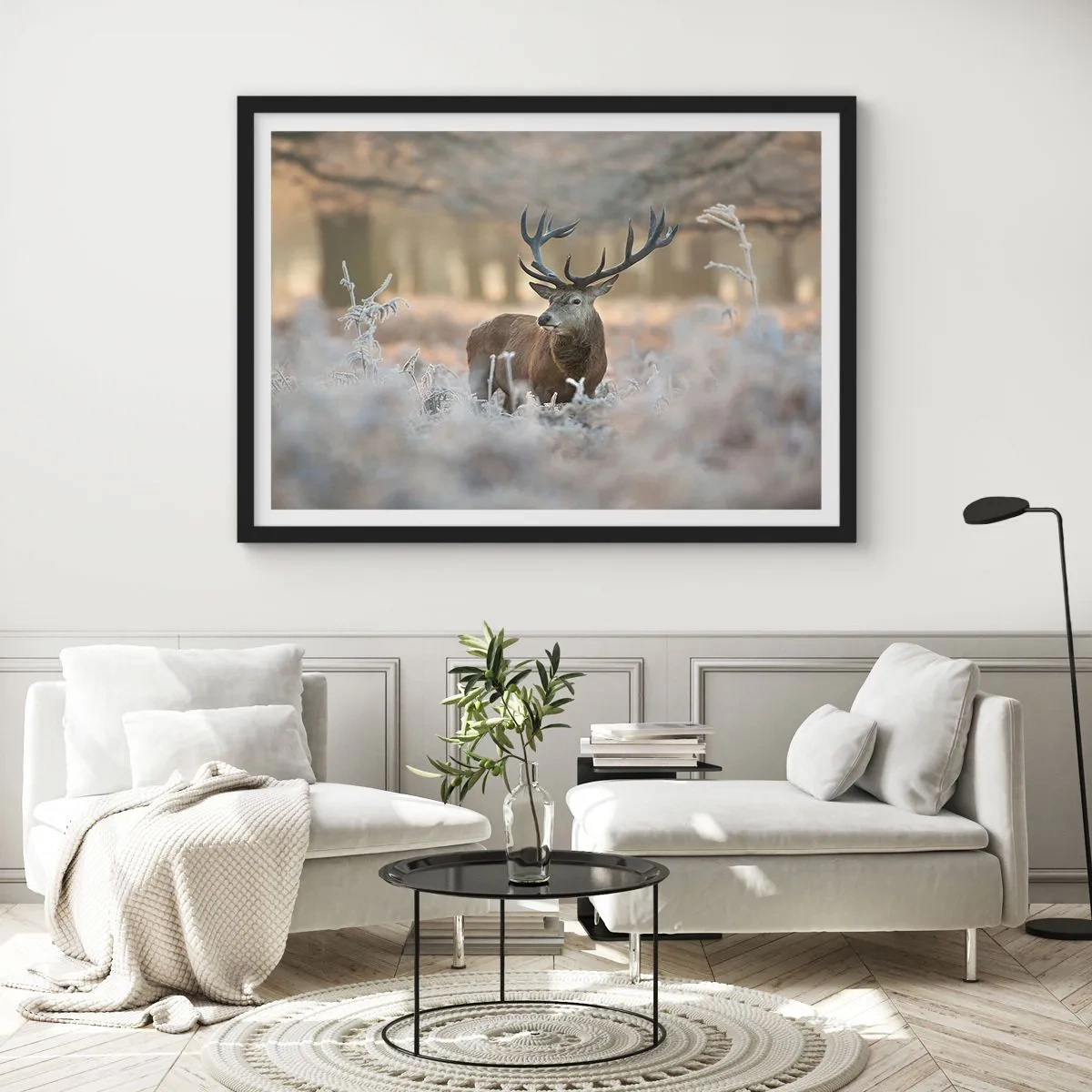 Plakat i sort ramme - En frisk morgen - 70x50 cm