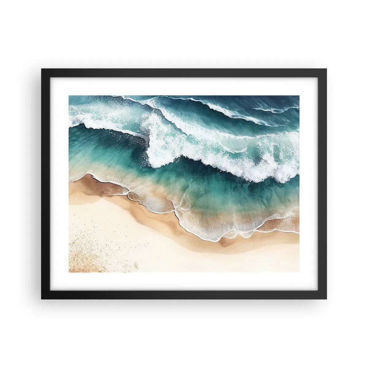 Plakat i sort ramme - Et evigt møde - 50x40 cm