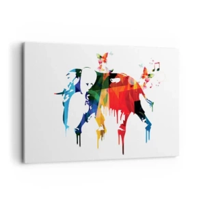 Lærredstryk - Billede på lærred - Alle kan danse - 100x70 cm