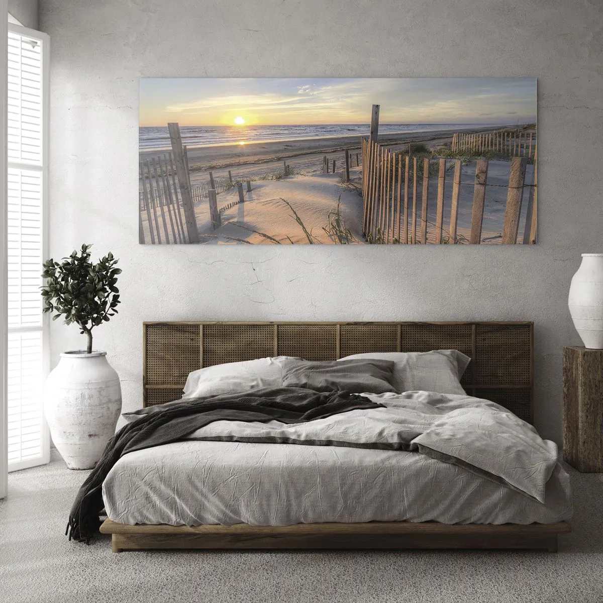 Billede på glas - Vindens blænding og skygge - 120x50 cm