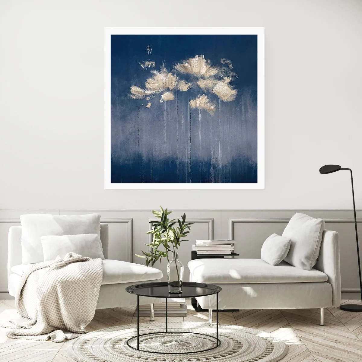 Plakat - Som kronblade i vinden - 60x60 cm