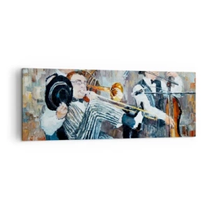 Lærredstryk - Billede på lærred - Alt det jazz - 140x50 cm