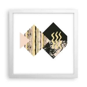 Plakat i hvid ramme - Ikke så simpelt - 30x30 cm