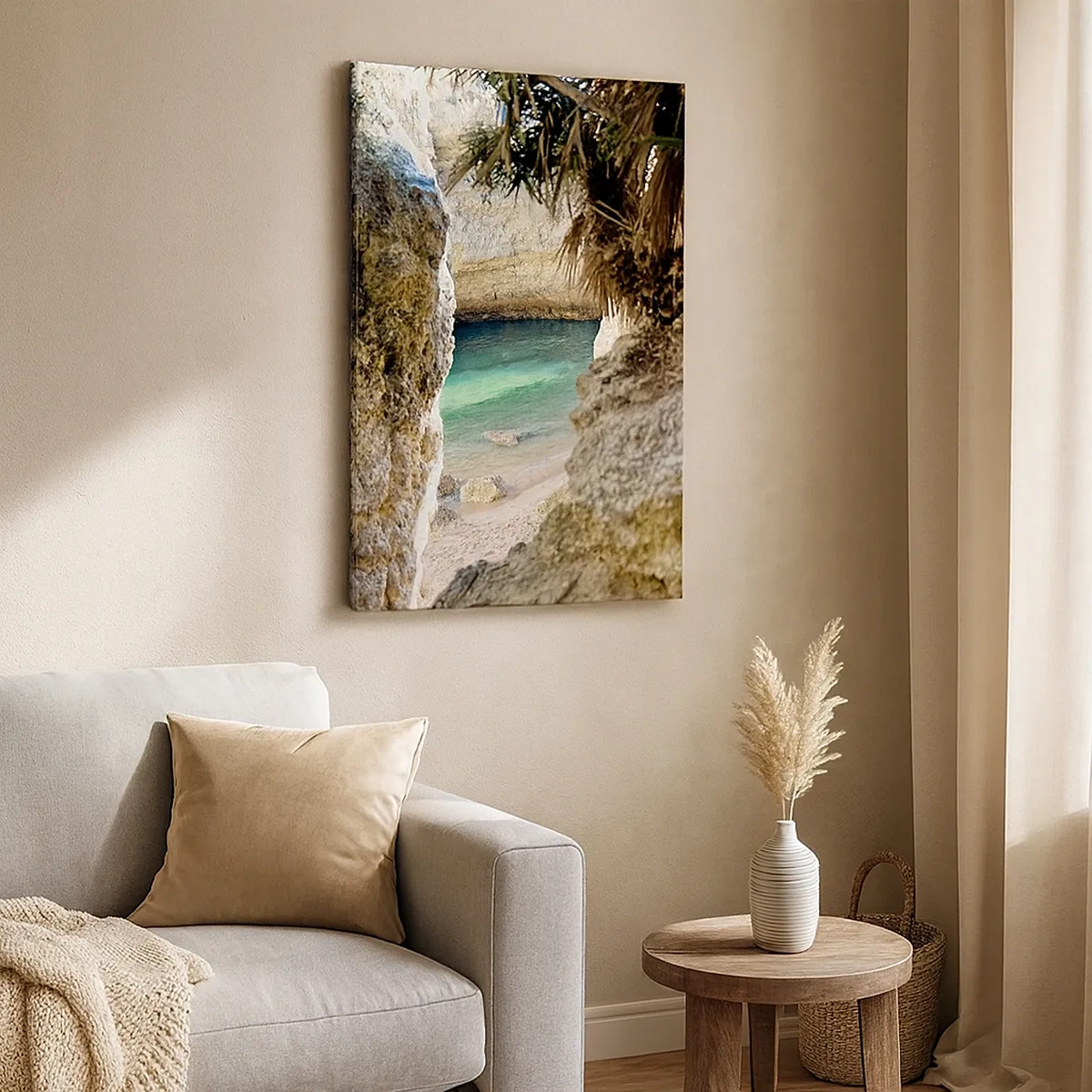 Lærredstryk - Billede på lærred - Turkis bugt - 50x70 cm