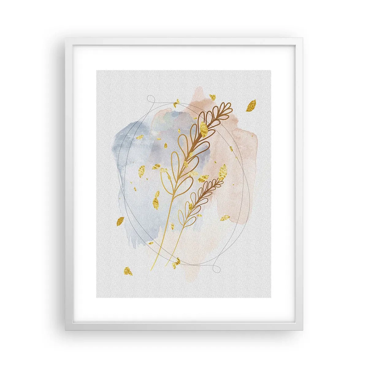 Plakat i hvid ramme - En gylden eksplosion - 40x50 cm