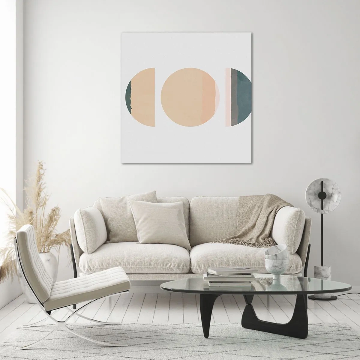 Billede på glas - Hjul for hjul - 70x70 cm